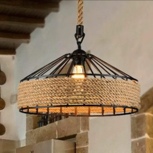 HarborWeave Rustic Rope Pendant Light